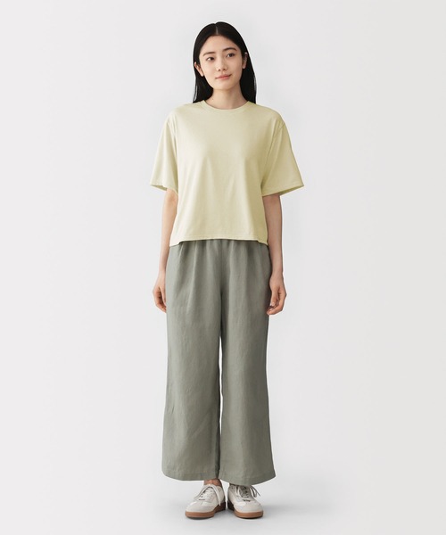 無印良品(ムジルシリョウヒン)の「婦人 UVカット吸汗速乾クルーネック半袖Tシャツ(Tシャツ/カットソー・レディース・ラベンダー/ライトイエロー/オフホワイト/ブラック・S/M/L/XL)」の18枚目の写真