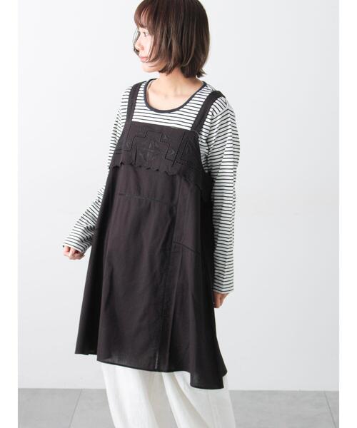 セール】カットワーク刺繍キャミチュニック（チュニック）｜Samansa