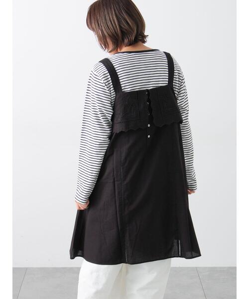 Samansa Mos2（サマンサ モスモス）の「カットワーク刺繍キャミチュニック（チュニック・レディース・オフホワイト/サックスブルー・F）」の7枚目の写真