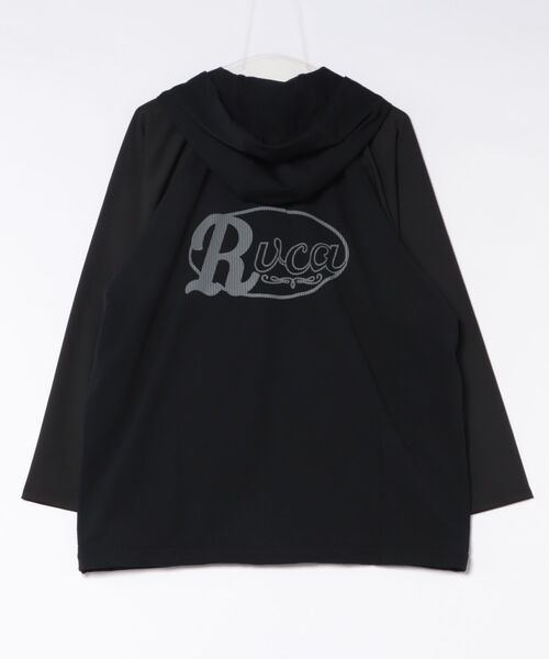 RVCA(ルーカ)の「RVCA/ルーカ 水着 長袖 ラッシュガード パーカー ジップアップ DOLMAN SLEEVE WIDE ZIP HD BG043867 UT(パーカー・レディース・ブラック/ホワイト/ライトカーキ・S/M)」の4枚目の写真