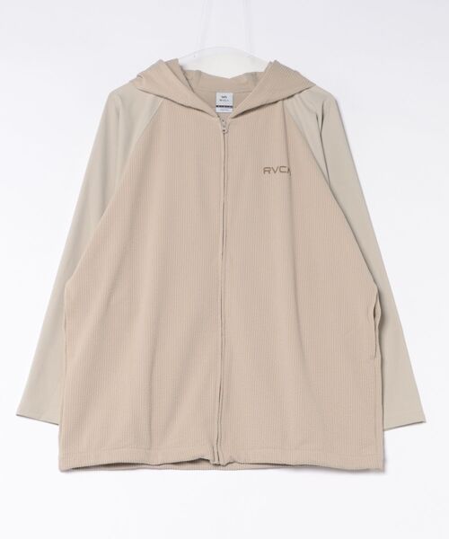 RVCA(ルーカ)の「RVCA/ルーカ 水着 長袖 ラッシュガード パーカー ジップアップ DOLMAN SLEEVE WIDE ZIP HD BG043867 UT(パーカー・レディース・ブラック/ホワイト/ライトカーキ・S/M)」の17枚目の写真