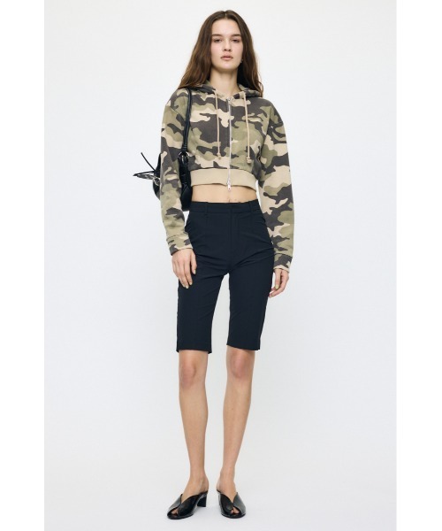 MOUSSY(マウジー)の「【セットアップ対応】CORSET ZIP フ―ディー(スウェット・レディース・杢グレー/グリーン系その他2・FREE)」の4枚目の写真