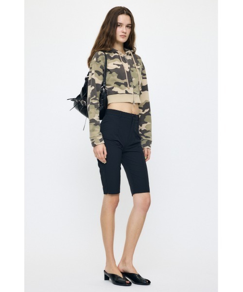 MOUSSY(マウジー)の「【セットアップ対応】CORSET ZIP フ―ディー(スウェット・レディース・杢グレー/グリーン系その他2・FREE)」の6枚目の写真