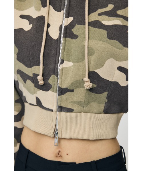 MOUSSY(マウジー)の「【セットアップ対応】CORSET ZIP フ―ディー(スウェット・レディース・杢グレー/グリーン系その他2・FREE)」の12枚目の写真