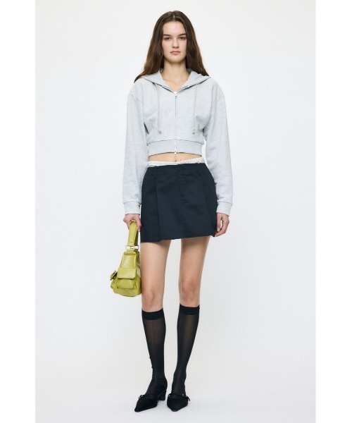 MOUSSY(マウジー)の「【セットアップ対応】CORSET ZIP フ―ディー(スウェット・レディース・杢グレー/グリーン系その他2・FREE)」の16枚目の写真