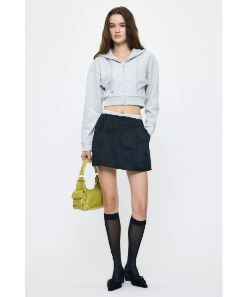 MOUSSY(マウジー)の「【セットアップ対応】CORSET ZIP フ―ディー(スウェット・レディース・杢グレー/グリーン系その他2・FREE)」の17枚目の写真