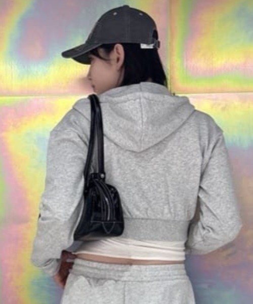 MOUSSY(マウジー)の「【セットアップ対応】CORSET ZIP フ―ディー(スウェット・レディース・杢グレー/グリーン系その他2・FREE)」の22枚目の写真