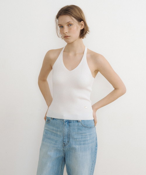 LUCIR ZU(ルシールズ)の「Airy Halter Knit Top (ivory)(ニット/セーター・レディース・その他・FREE)」の1枚目の写真