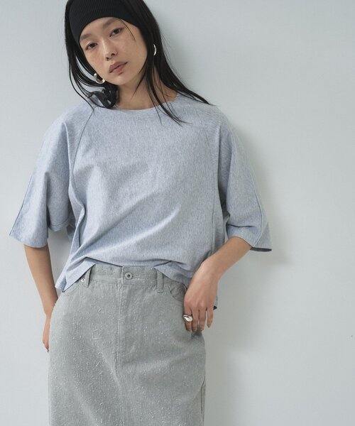 GALLEST（ギャレスト）の「オーバーサイズラグランカットソー（Tシャツ/カットソー・レディース・ブラック/ホワイト/グレー系4・38）」の3枚目の写真