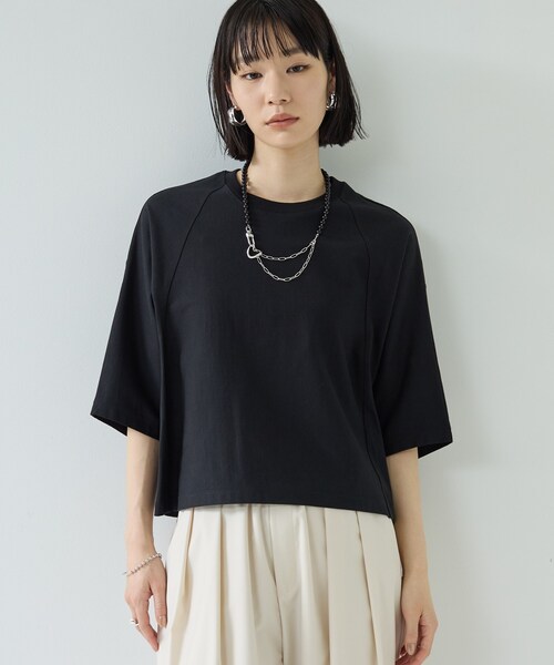 GALLEST（ギャレスト）の「オーバーサイズラグランカットソー（Tシャツ/カットソー・レディース・ブラック/ホワイト/グレー系4・38）」の18枚目の写真