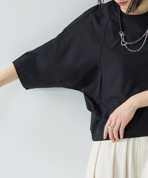 GALLEST（ギャレスト）の「オーバーサイズラグランカットソー（Tシャツ/カットソー・レディース・ブラック/ホワイト/グレー系4・38）」の21枚目の写真