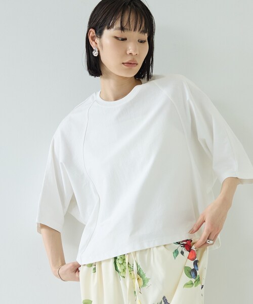 GALLEST（ギャレスト）の「オーバーサイズラグランカットソー（Tシャツ/カットソー・レディース・ブラック/ホワイト/グレー系4・38）」の13枚目の写真