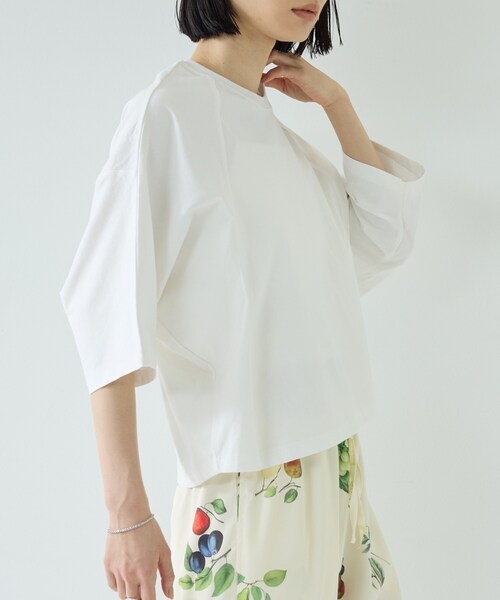 GALLEST（ギャレスト）の「オーバーサイズラグランカットソー（Tシャツ/カットソー・レディース・ブラック/ホワイト/グレー系4・38）」の14枚目の写真