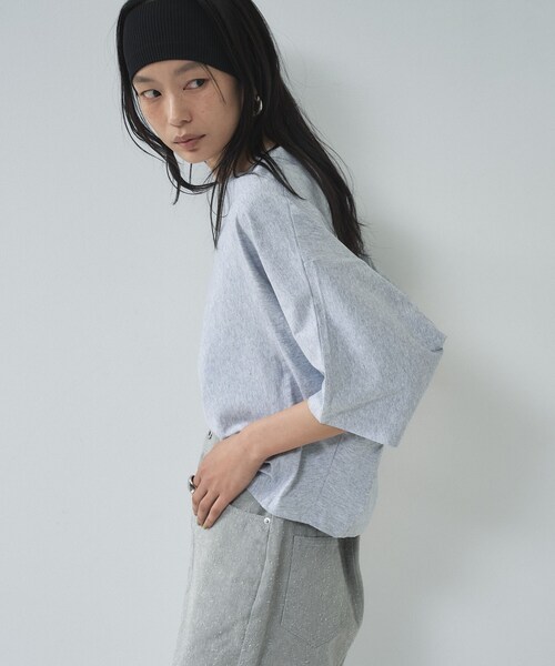 GALLEST（ギャレスト）の「オーバーサイズラグランカットソー（Tシャツ/カットソー・レディース・ブラック/ホワイト/グレー系4・38）」の8枚目の写真