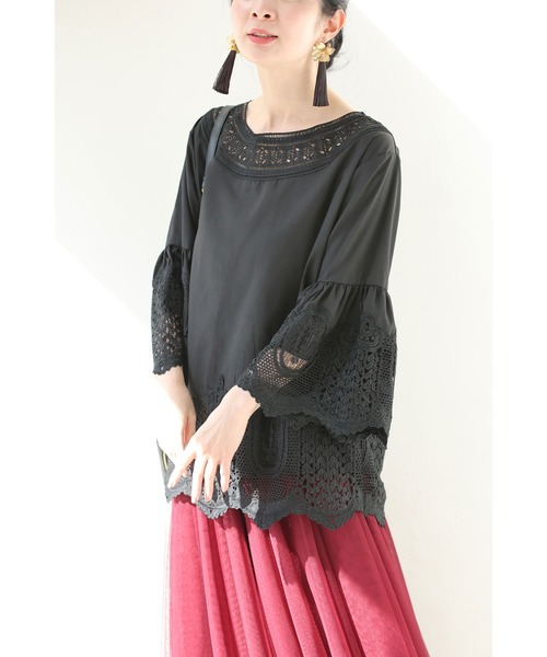 cawaii（カワイイ）の「（黒）フレアレースが美しいプルオーバートップス（Tシャツ/カットソー・レディース・ブラック・FREE）」の20枚目の写真
