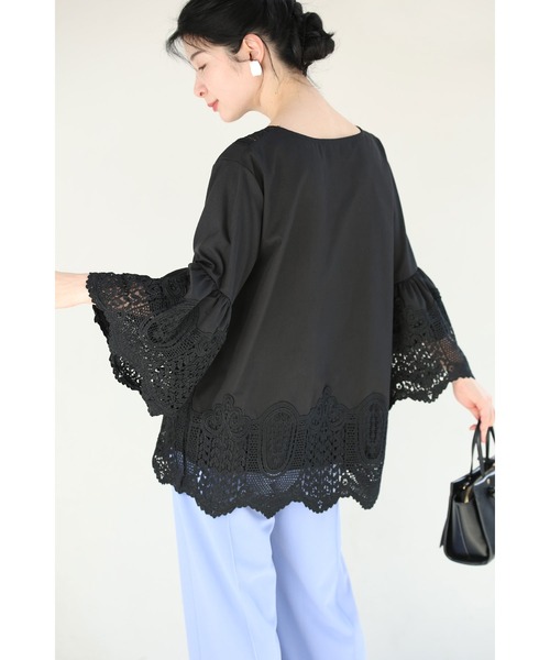 cawaii（カワイイ）の「（黒）フレアレースが美しいプルオーバートップス（Tシャツ/カットソー・レディース・ブラック・FREE）」の11枚目の写真