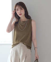 PREFERIR（プレフェリール）の「きれい見えボートネックタンクトップ｜上品見え・インナー使い・ON/OFF対応（タンクトップ）」