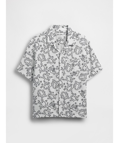 GAP（ギャップ）の「キース・ヘリング テクスチャーシャツ（シャツ/ブラウス・メンズ・ベージュ・L/M/XL/XS/S）」の7枚目の写真