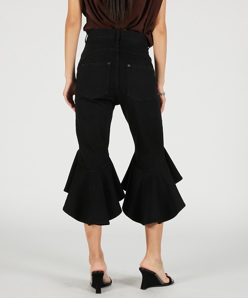 PRANK PROJECT(プランクプロジェクト)の「【2026Summer Pre-Order】スーパーフレアデニムハーフパンツ / Super Flare Denim Half Pants(デニムパンツ・レディース・ブルー/ブラック・36/38)」の15枚目の写真