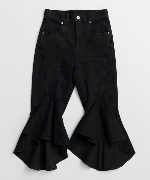 PRANK PROJECT(プランクプロジェクト)の「【2026Summer Pre-Order】スーパーフレアデニムハーフパンツ / Super Flare Denim Half Pants(デニムパンツ・レディース・ブルー/ブラック・36/38)」の17枚目の写真