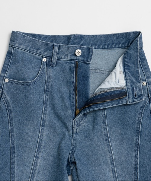 PRANK PROJECT(プランクプロジェクト)の「【2026Summer Pre-Order】スーパーフレアデニムハーフパンツ / Super Flare Denim Half Pants(デニムパンツ・レディース・ブルー/ブラック・36/38)」の20枚目の写真