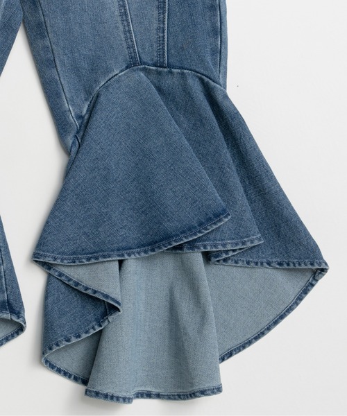 PRANK PROJECT(プランクプロジェクト)の「【2026Summer Pre-Order】スーパーフレアデニムハーフパンツ / Super Flare Denim Half Pants(デニムパンツ・レディース・ブルー/ブラック・36/38)」の22枚目の写真