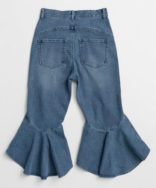 PRANK PROJECT(プランクプロジェクト)の「【2026Summer Pre-Order】スーパーフレアデニムハーフパンツ / Super Flare Denim Half Pants(デニムパンツ・レディース・ブルー/ブラック・36/38)」の19枚目の写真