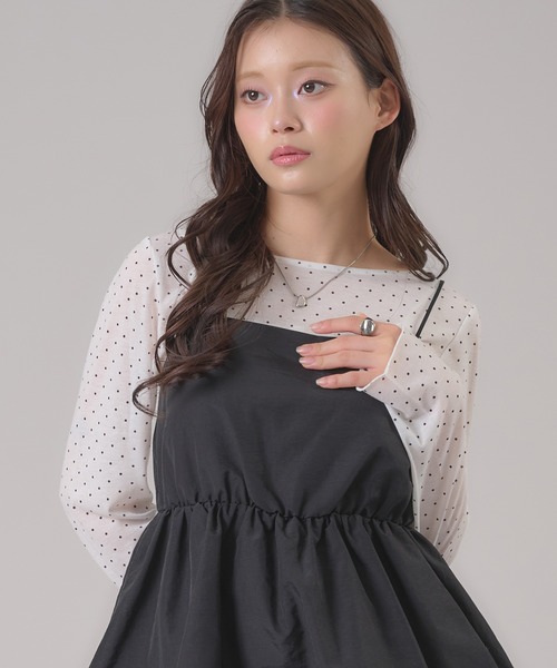 apres jour mignon（アプレジュールミニョン）の「チャーム付きトップス（その他トップス・レディース・ピンク/ブラック/アイボリー/オフホワイト/グレー/シルバー・フリー/LARGE）」の19枚目の写真