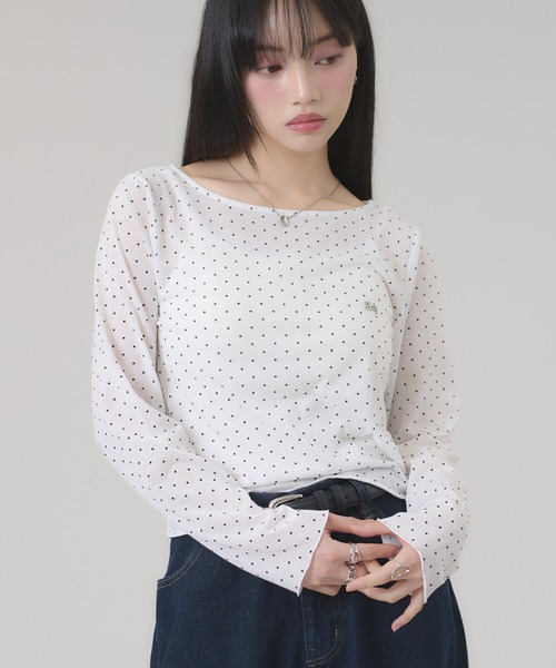 apres jour mignon（アプレジュールミニョン）の「チャーム付きトップス（その他トップス・レディース・ピンク/ブラック/アイボリー/オフホワイト/グレー/シルバー・フリー/LARGE）」の10枚目の写真