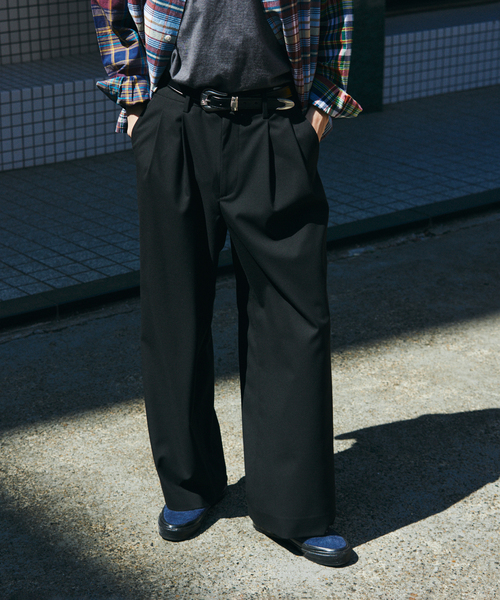 JOURNAL STANDARD（ジャーナルスタンダード）の「T/R バギー スラックス（スラックス・メンズ・グレー/ブラック系その他/ブラック/ネイビー・LARGE/MEDIUM）」の2枚目の写真