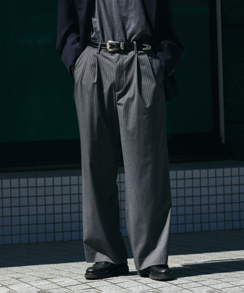 JOURNAL STANDARD（ジャーナルスタンダード）の「T/R バギー スラックス（スラックス・メンズ・グレー/ブラック系その他/ブラック/ネイビー・LARGE/MEDIUM）」の3枚目の写真