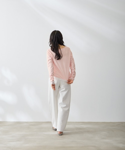 Anclear oui(アンクリアウィ)の「リバーシブルシアーカット(Tシャツ/カットソー・レディース・ミント/LT.Gray/サックスブルー系/PINK・F)」の22枚目の写真