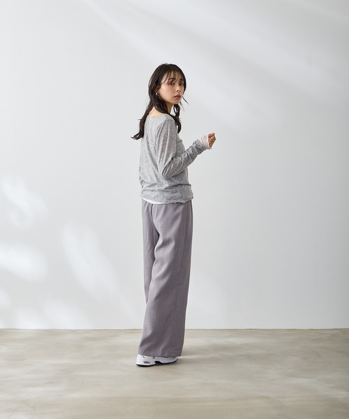 Anclear oui(アンクリアウィ)の「リバーシブルシアーカット(Tシャツ/カットソー・レディース・ミント/LT.Gray/サックスブルー系/PINK・F)」の14枚目の写真