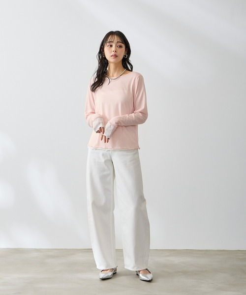 Anclear oui(アンクリアウィ)の「リバーシブルシアーカット(Tシャツ/カットソー・レディース・ミント/LT.Gray/サックスブルー系/PINK・F)」の21枚目の写真