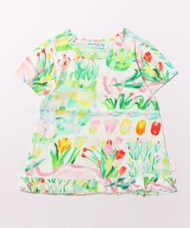 HAKKA KIDS | hakka　kids×yuko　maegawa　32／－天竺はるのオーケストラプリントパフスリーブTシャツ(Tシャツ/カットソー)