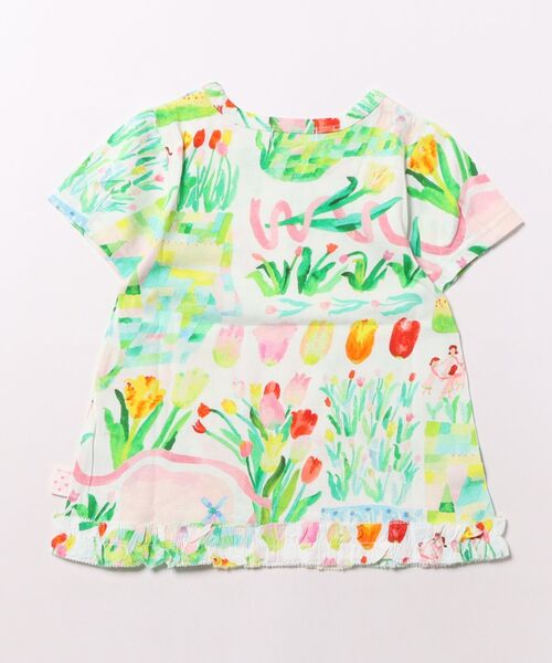 HAKKA KIDS(ハッカキッズ)の「hakka kids×yuko maegawa 32/-天竺はるのオーケストラプリントパフスリーブTシャツ(Tシャツ/カットソー・キッズ・ホワイト・130cm/100cm/110cm/120cm)」の2枚目の写真