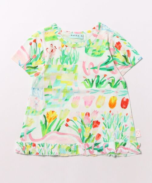 HAKKA KIDS(ハッカキッズ)の「hakka kids×yuko maegawa 32/-天竺はるのオーケストラプリントパフスリーブTシャツ(Tシャツ/カットソー・キッズ・ホワイト・130cm/100cm/110cm/120cm)」の5枚目の写真