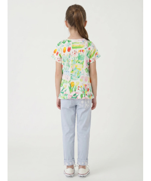 HAKKA KIDS(ハッカキッズ)の「hakka kids×yuko maegawa 32/-天竺はるのオーケストラプリントパフスリーブTシャツ(Tシャツ/カットソー・キッズ・ホワイト・130cm/100cm/110cm/120cm)」の4枚目の写真