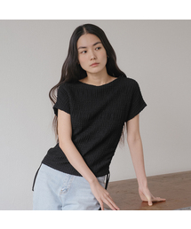 Textured round t-shirt [TISU05TS16]_Black