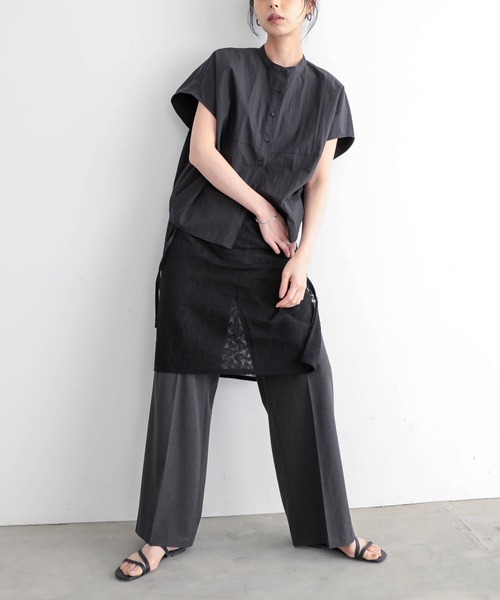 for/c(フォーシー)の「コクーンブラウス【サスティナブル】(シャツ/ブラウス・レディース・オフホワイト/ブラック/ベージュ・L/M)」の21枚目の写真