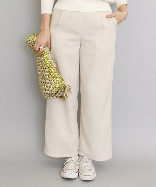 mystic（ミスティック）の「【mystic】タックパンツ（その他パンツ・レディース・ブラック/ベージュ/ピンク・1/2）」の2枚目の写真