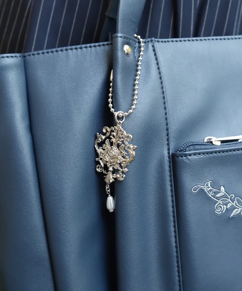 axes femme（アクシーズファム）の「薔薇刺繍多機能ビッグトート（トートバッグ・レディース・ネイビー/ミント/ピンク・FREE）」の8枚目の写真