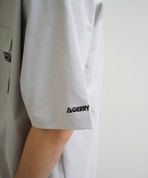 GERRY(ジェリー)の「GEERY 裾ドローコード内蔵 冷感ナイロンポケット付半袖Tシャツ(Tシャツ/カットソー・メンズ・グレー系/アイボリー/ブラック/グレー・LARGE/MEDIUM/X-LARGE)」の9枚目の写真