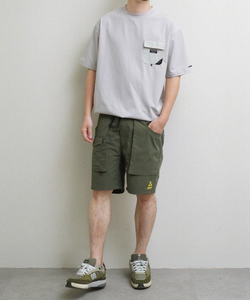 GERRY(ジェリー)の「GEERY 裾ドローコード内蔵 冷感ナイロンポケット付半袖Tシャツ(Tシャツ/カットソー・メンズ・グレー系/アイボリー/ブラック/グレー・LARGE/MEDIUM/X-LARGE)」の12枚目の写真
