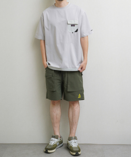 GERRY(ジェリー)の「GEERY 裾ドローコード内蔵 冷感ナイロンポケット付半袖Tシャツ(Tシャツ/カットソー・メンズ・グレー系/アイボリー/ブラック/グレー・LARGE/MEDIUM/X-LARGE)」の17枚目の写真