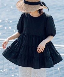 【素早く乾いてさらっと快適!UVカット(UPF50+)&速乾&接触冷感&洗濯OK】DRYタッチティアードチュニック