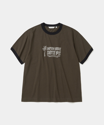 surfer boys ringer s/s t-shirt brown