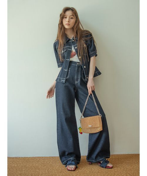ストレッチセミフレアデニムパンツ（その他パンツ）｜LILY BROWN