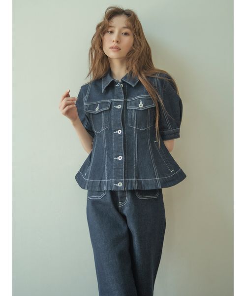 LILY BROWN(リリーブラウン)の「ストレッチセミフレアデニムパンツ(その他パンツ・レディース・ライトブルー/ブルー/インディゴブルー・0/1)」の7枚目の写真