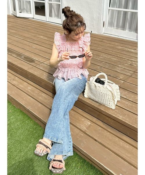 LILY BROWN ストレッチセミフレアデニムパンツ ストレッチセミフレアデニムパンツ（その他パンツ）｜LILY BROWN
